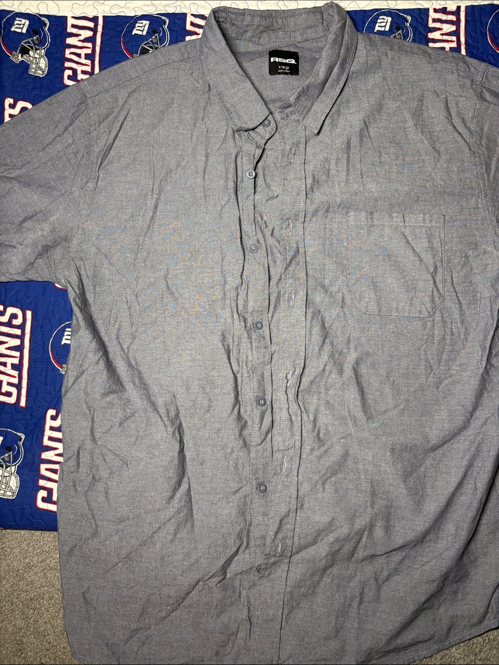 RSQ Men's Light Gray Button-Down Shirt